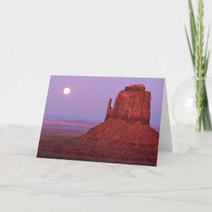 Sonnenuntergang und Mondaufgang bei Mitten Butte,  Karte