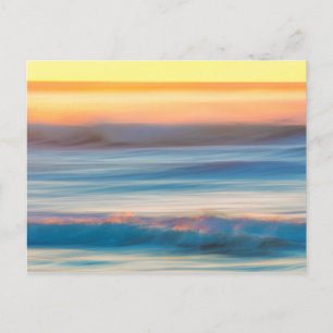 Sonnenuntergang und Ozean   Cape Disappointment St Postkarte