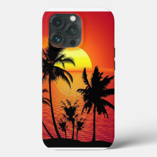 Sonnenuntergang und Palmen Case-Mate iPhone Hülle