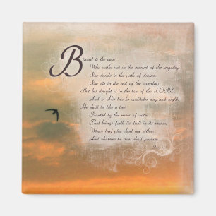 Sonnenuntergang und Psalme - Bibel versifiziert Magnet