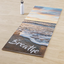 Sonnenuntergang und Strand mit Mantra