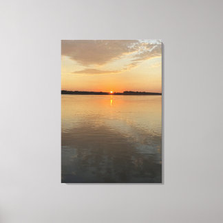 Sonnenuntergang und Wolken am Missouri Leinwanddruck