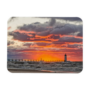 Sonnenuntergang unterhalb des Horizonts Magnet