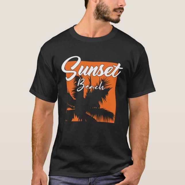 Sonnenuntergang Urlaub Sommer T-Shirt (Vorderseite)