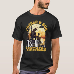 Sonnenuntergang Vater & Sohn Angelpartner, Angelva T-Shirt