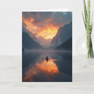 Sonnenuntergang Vatertag Seeblick Karte