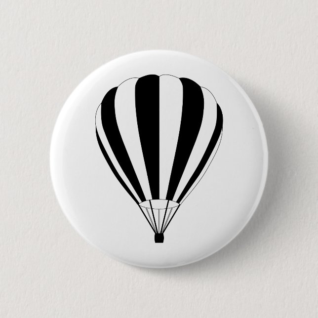Sonnenuntergang verblassen Heißluftballon Button (Vorderseite)