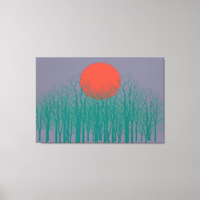 Sonnenuntergang Vintag Leinwanddruck (Vorderseite)