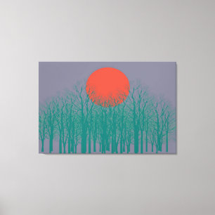 Sonnenuntergang Vintag Leinwanddruck