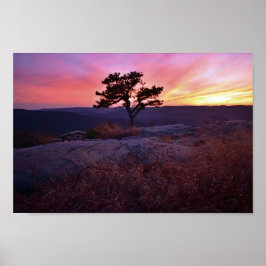 Sonnenuntergang vom Bärenberg NY Poster
