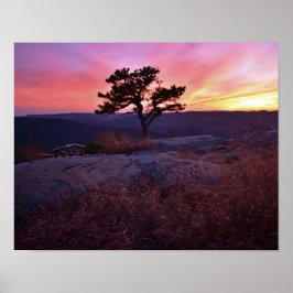 Sonnenuntergang vom Bärenberg NY Poster