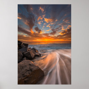 Sonnenuntergang vom Tamarach Beach Poster