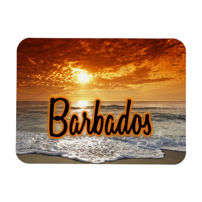 Sonnenuntergang von Barbados Magnet (Horizontal)