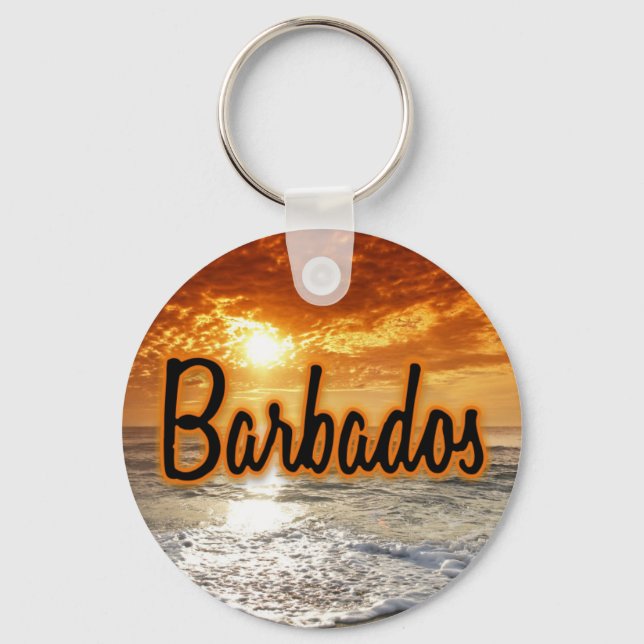 Sonnenuntergang von Barbados Schlüsselanhänger (Vorderseite)