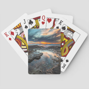 Sonnenuntergang von den Gezeitentümpeln Spielkarten