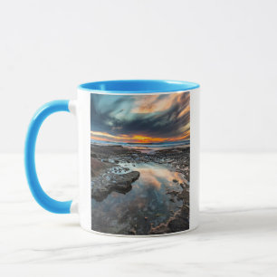 Sonnenuntergang von den Gezeitentümpeln Tasse