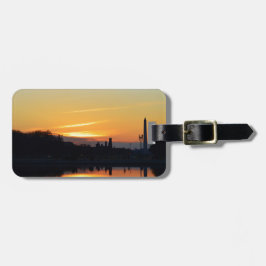Sonnenuntergang von Hauptstadt Hill. Gepäckanhänger