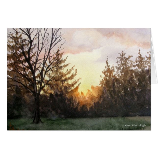 Sonnenuntergang von meinem Studiofenster (Vorderseite (Horizontal))