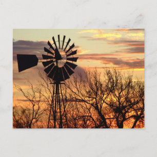 Sonnenuntergang von Texas Postkarte