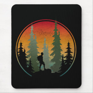 Sonnenuntergang Wandern Natur Wald Mousepad
