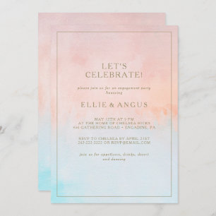 Sonnenuntergang Wasserfarbe Feiern Einladung