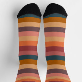 Sonnenuntergang Wasserfarben Streifen Socken