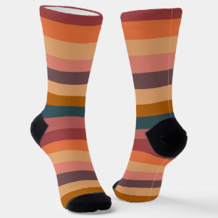 Sonnenuntergang Wasserfarben Streifen Socken