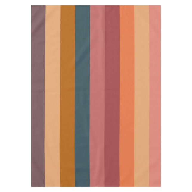 Sonnenuntergang Wasserfarben Streifen Tischdecke (Vorderseite)
