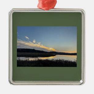 Sonnenuntergang Wasserspiegelung Ornament  Aus Metall