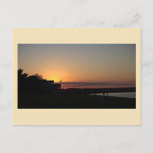 Sonnenuntergang Wasserszene Foto Postkarte