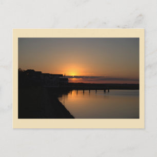 Sonnenuntergang Wasserszene Foto Postkarte