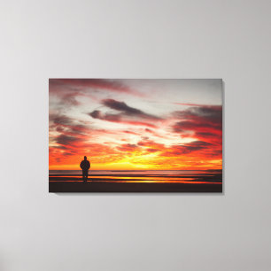 Sonnenuntergang-Weg Leinwanddruck