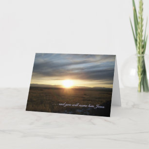 Sonnenuntergang-Weihnachtstagesgruß-Karte - Feiertagskarte