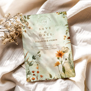 Sonnenuntergang Wildblume Hochzeit Save The Date