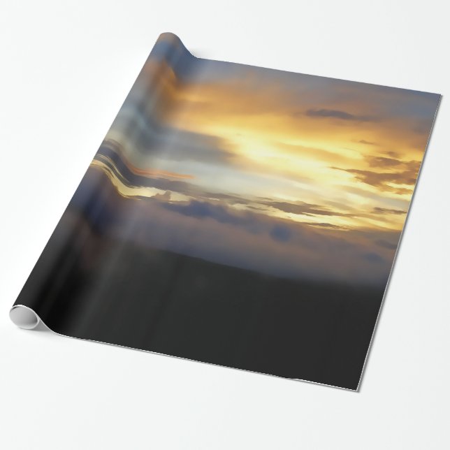 Sonnenuntergang Wolken am Fenster Gottes Geschenkpapier (Ungerollt)