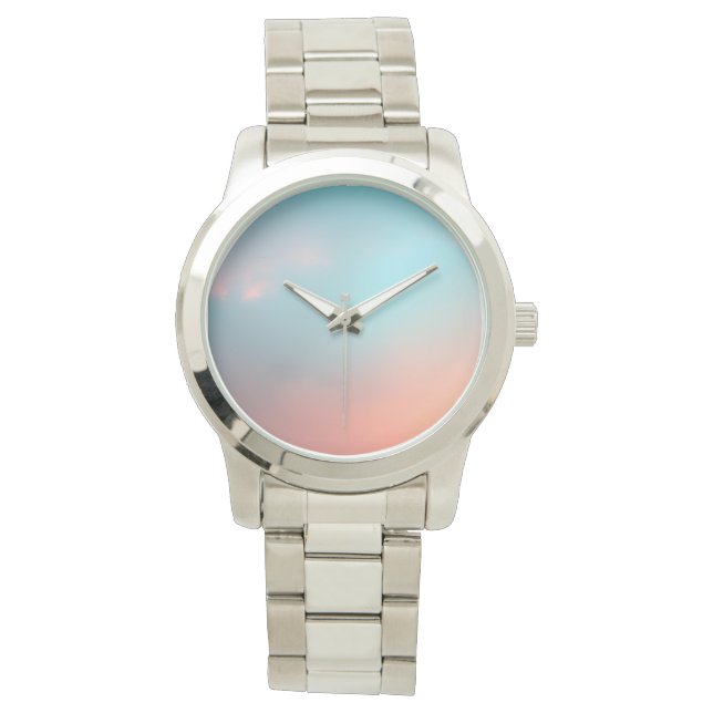 Sonnenuntergang Wolken Ethereal Wrist Armbanduhr (Vorderseite)