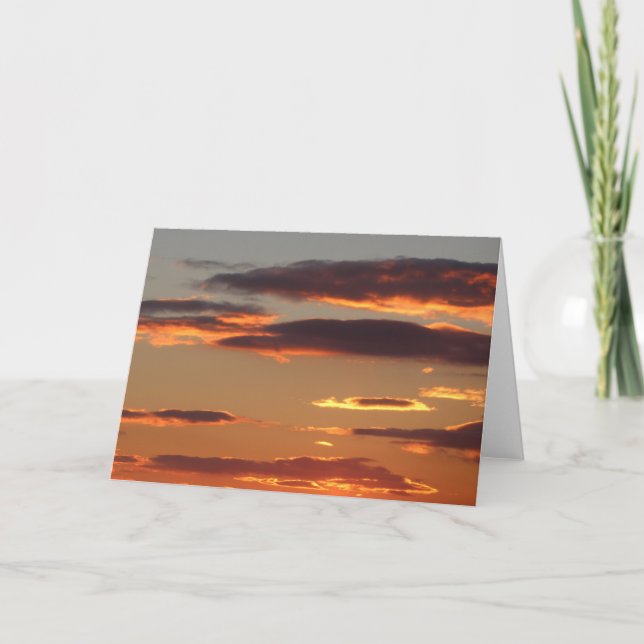 Sonnenuntergang Wolken Grußkarte leer innen Karte (Vorderseite)