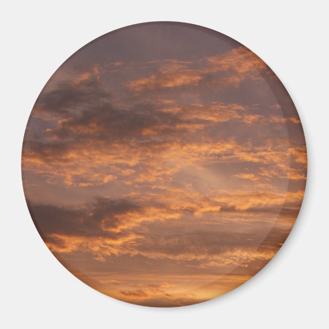 Sonnenuntergang Wolken I farbenfrohe Sky Fotografy Magnet (Vorne)
