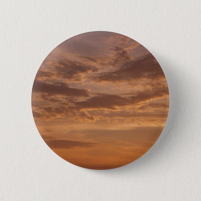 Sonnenuntergang Wolken II Pastel Abstrakte Natur Button (Vorderseite)