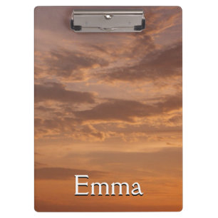 Sonnenuntergang Wolken II Pastel Abstrakte Natur Klemmbrett