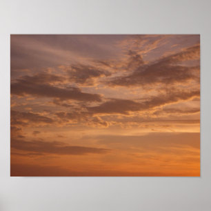 Sonnenuntergang Wolken II Pastel Abstrakte Natur Poster