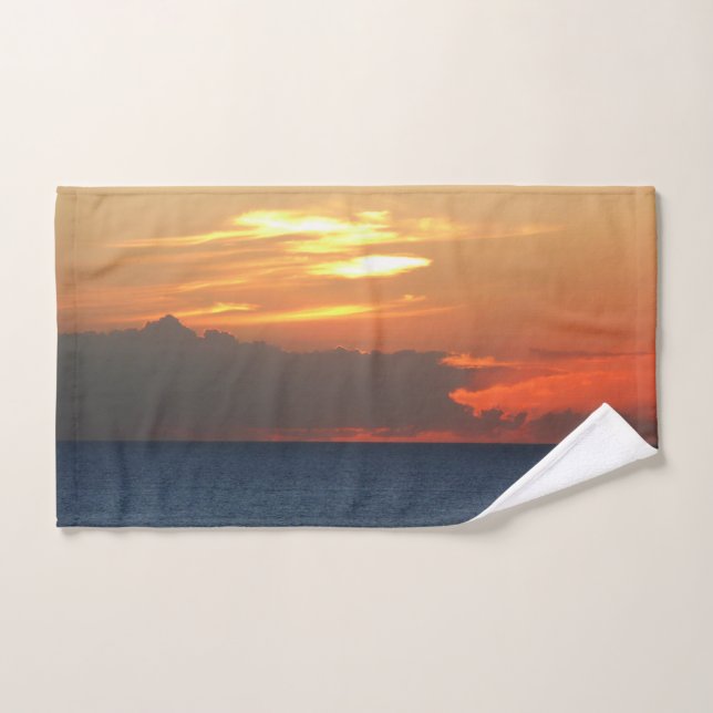 Sonnenuntergang Wolken und Segelboot Seascape Handtuch (Handtuch)