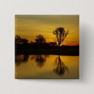 Sonnenuntergang, Yellow Water Billabong Button