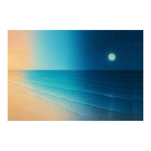 Sonnenuntergang zum Mondlichtmeer-Poster