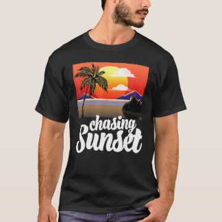Sonnenuntergänge jagen Strand Frauen Sonnenunterg T-Shirt