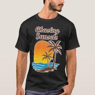 Sonnenuntergänge nachjagen | Ästhetisches Sonnense T-Shirt
