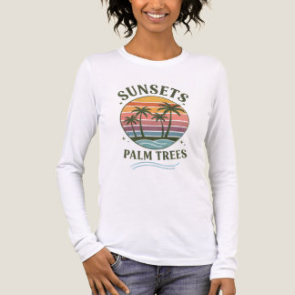 Sonnenuntergänge & Palmenbäume | Sommer Strand T-S Tri-Blend Shirt