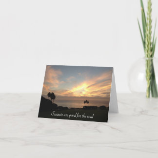 Sonnenuntergänge sind gut für Soul-Notecards Karte