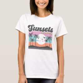 Sonnenuntergänge und Palmen T-Shirt