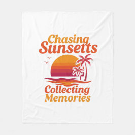 Sonnenuntergänge verfolgen, Erinnerungen sammeln Fleecedecke
